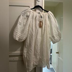 Hope & May linen/cotton blend mini dress size small NWT